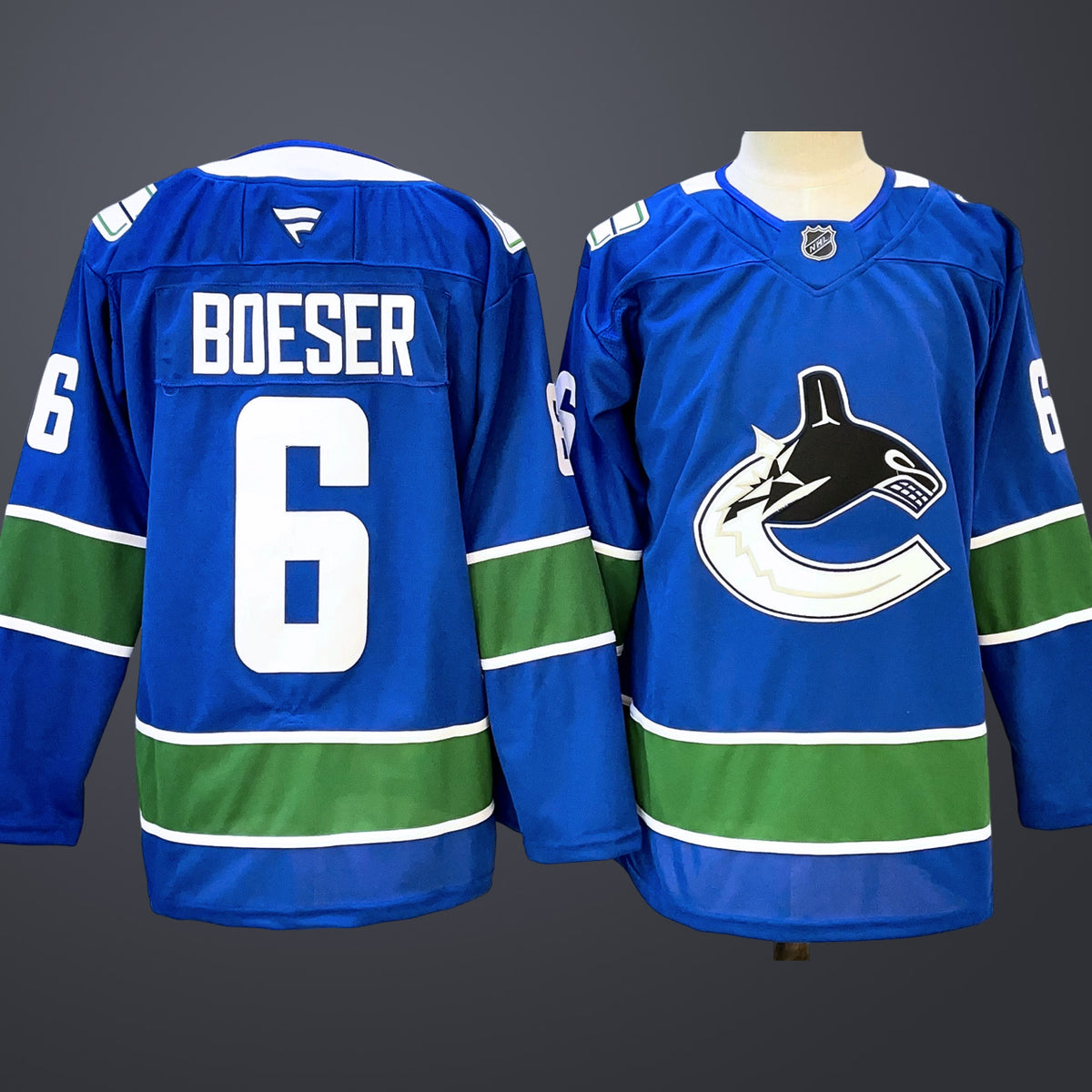 Men’s Vancouver Canucks #6 Brock Boeser Blue Home Breakaway Jersey