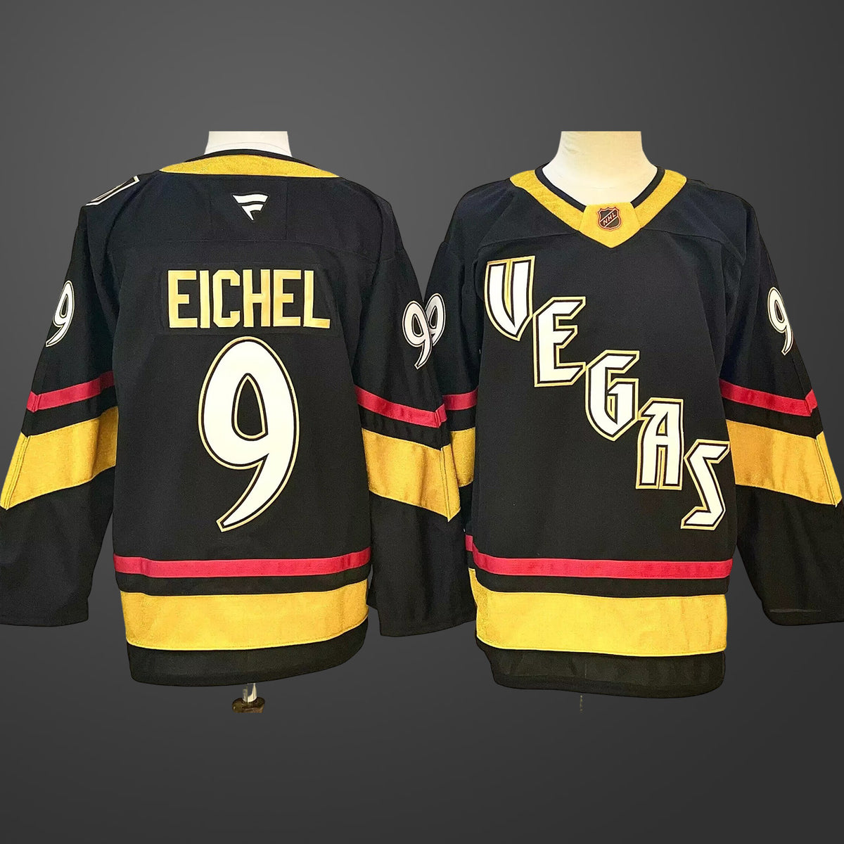 Men’s Vegas Golden Knights #9 Jack Eichel Reverse Retro Jersey