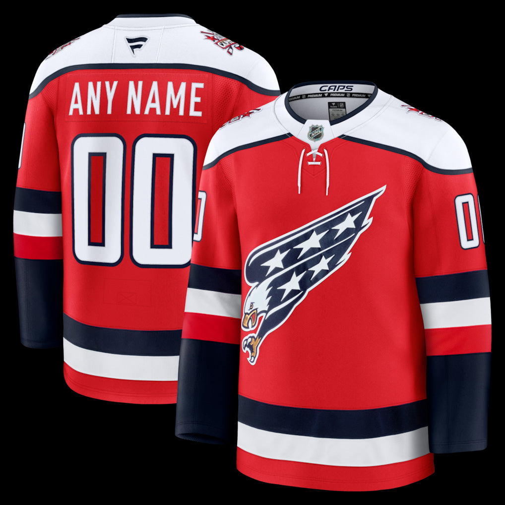 Men’s Washington Capitals Fanatics Red Alternate Premium Custom Jersey