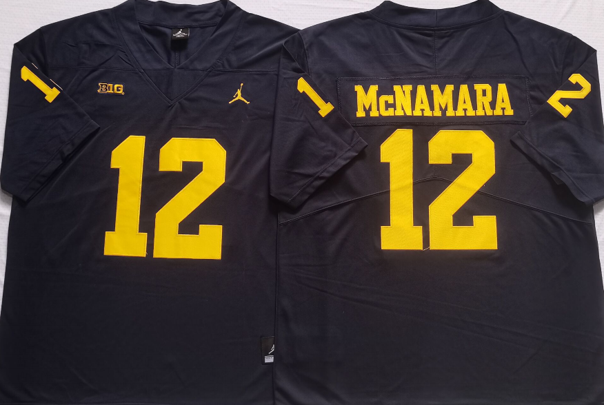 Michigan Wolverines Blue #12 McNAMARA Stitched Jersey