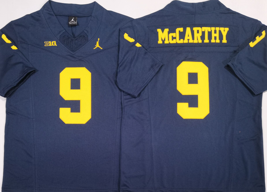 Michigan Wolverines Blue #9 McCARTHY Stitched Jersey