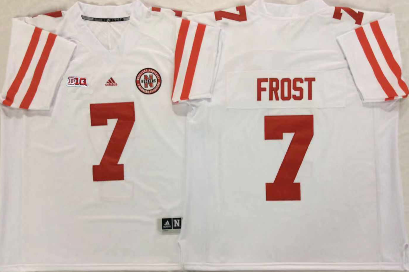 Nebraska Huskers White #7 FROST Stitched Jersey