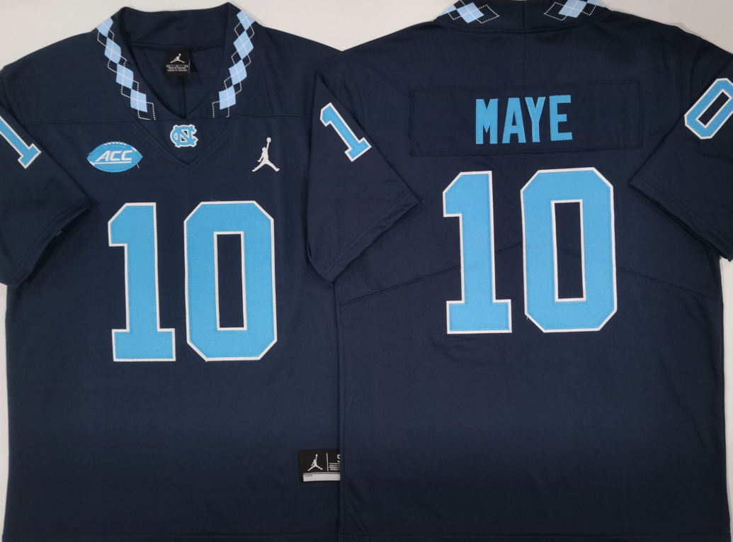 North Carolina Tar Heels Blue #10 MAYE Stitched Jersey