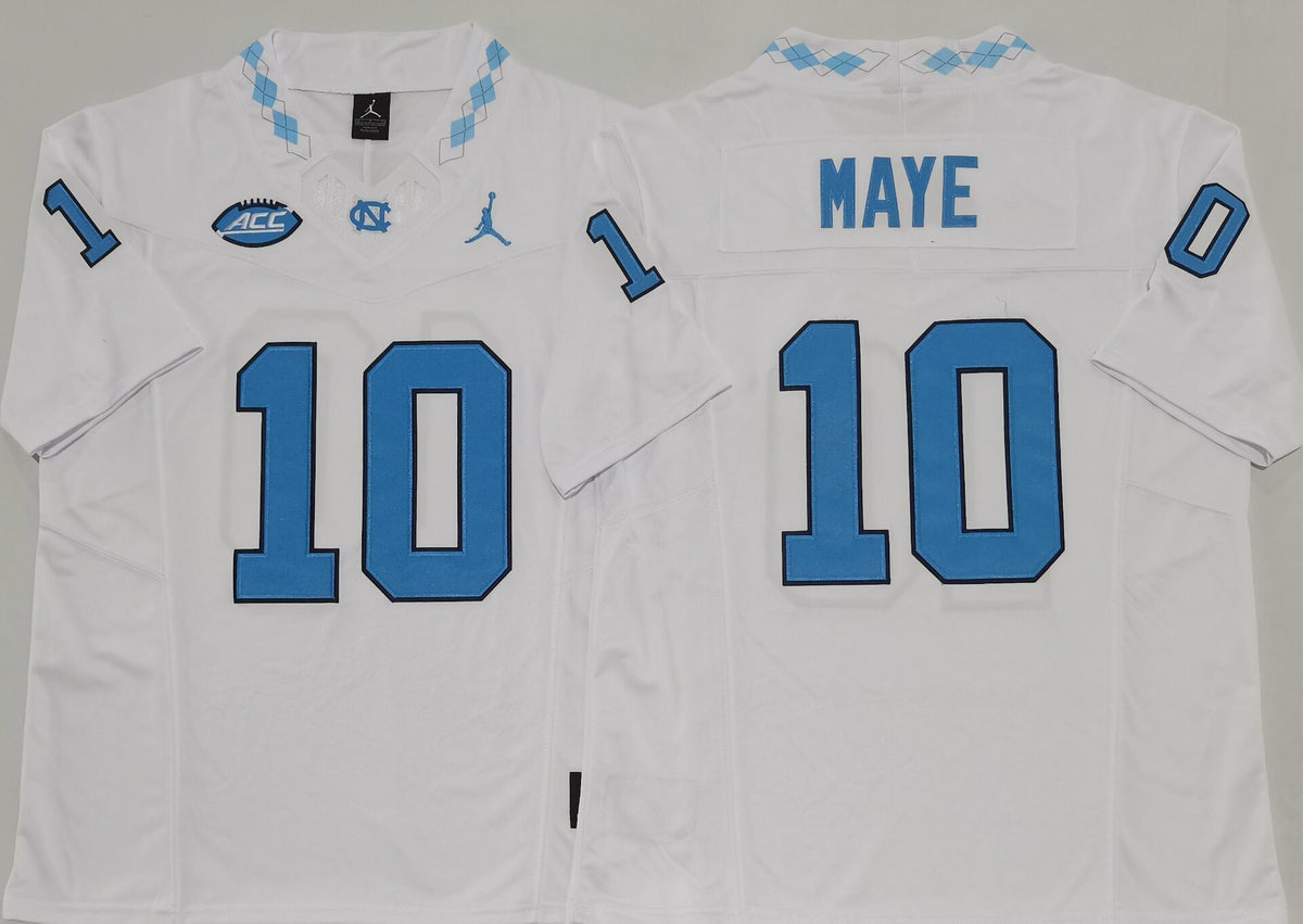 North Carolina Tar Heels White #10 MAYE Stitched Jersey