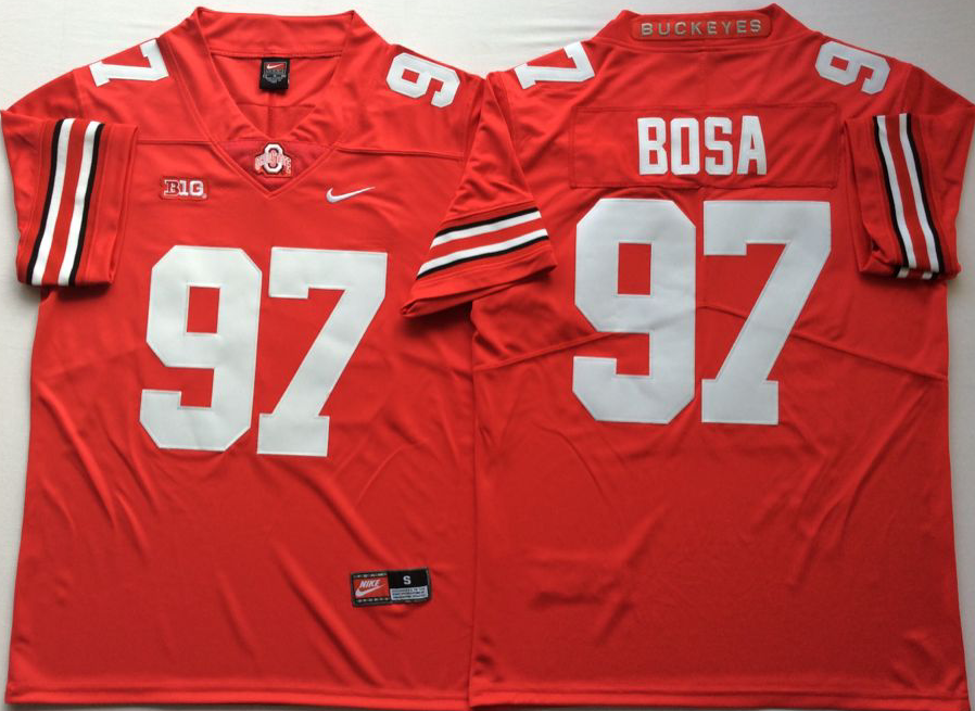 Ohio State Buckeyes Red #97 BOSA Stitched Jersey