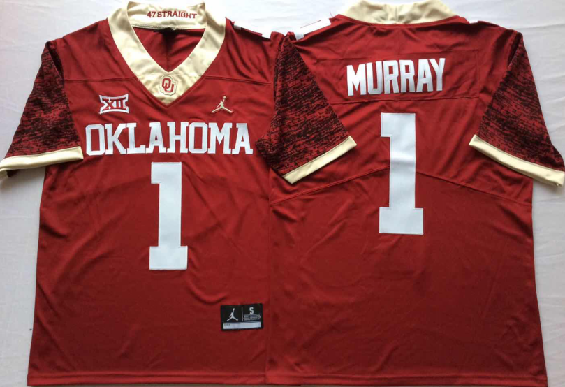 Oklahoma Sooners Red Limited #1 MURRAY Stitched Jersey