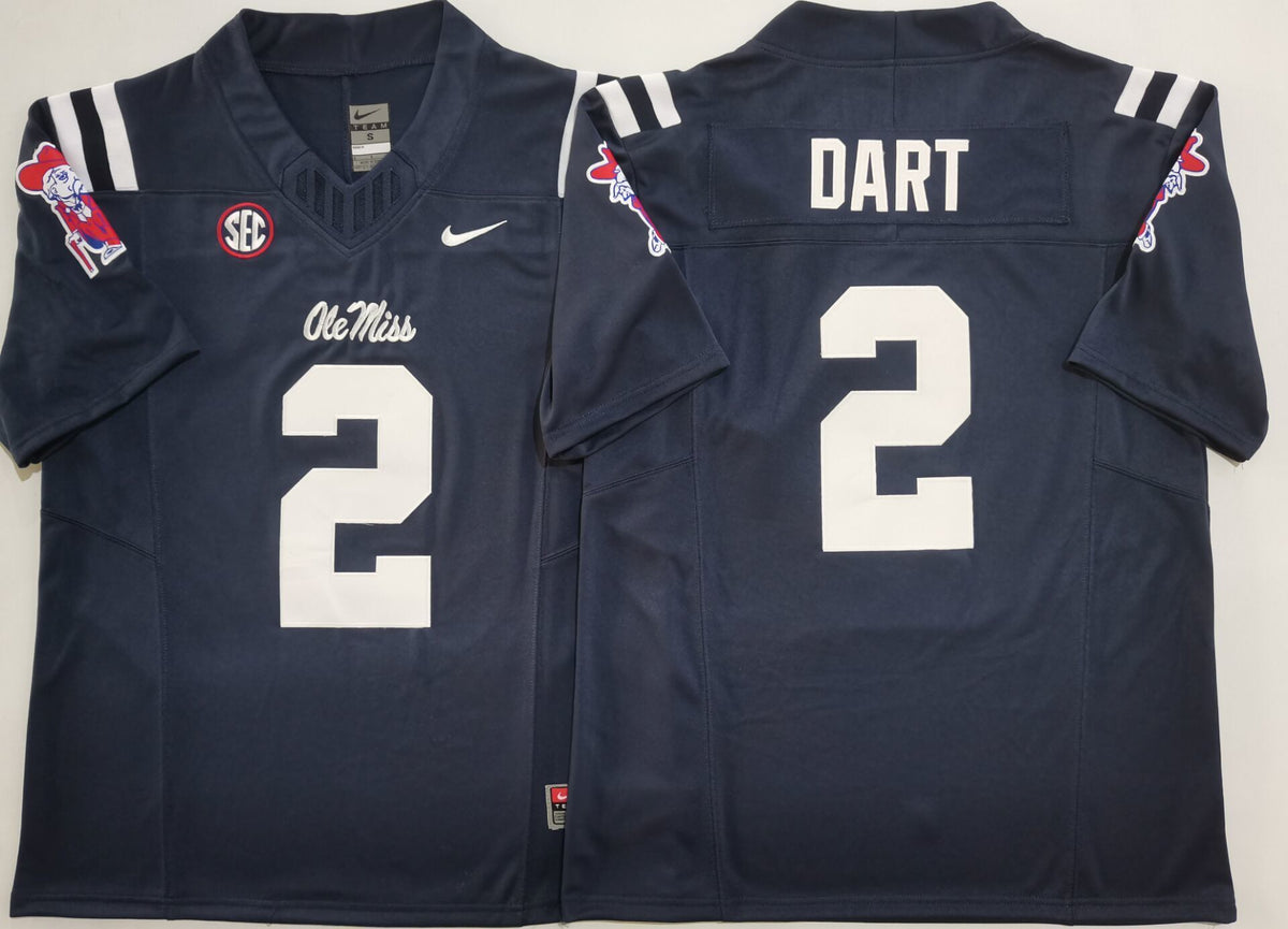 Ole Miss Rebels Blue #2 DART Stitched Jersey