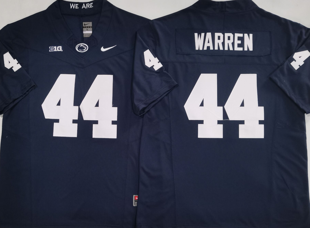 Penn State Nittany Lions Blue #44 WARREN Stitched Jersey
