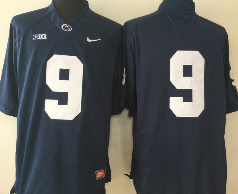 Penn State Nittany Lions Blue #9 Stitched Jersey