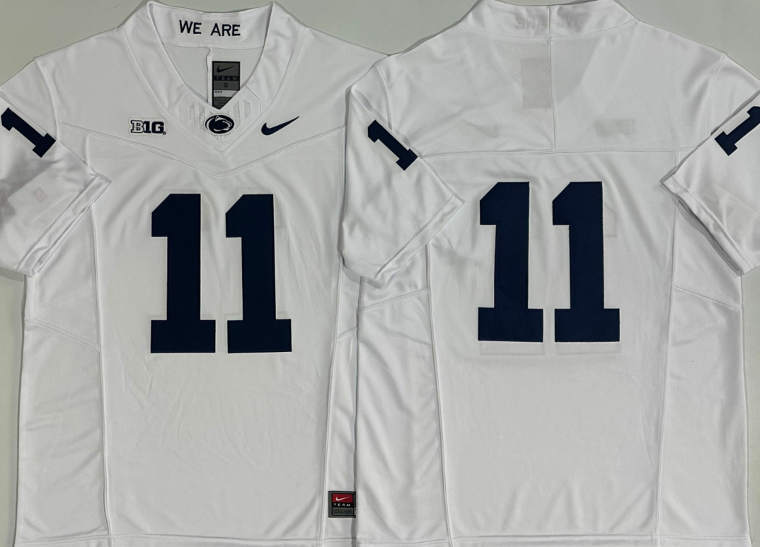 Penn State Nittany Lions White #11 Stitched Jersey