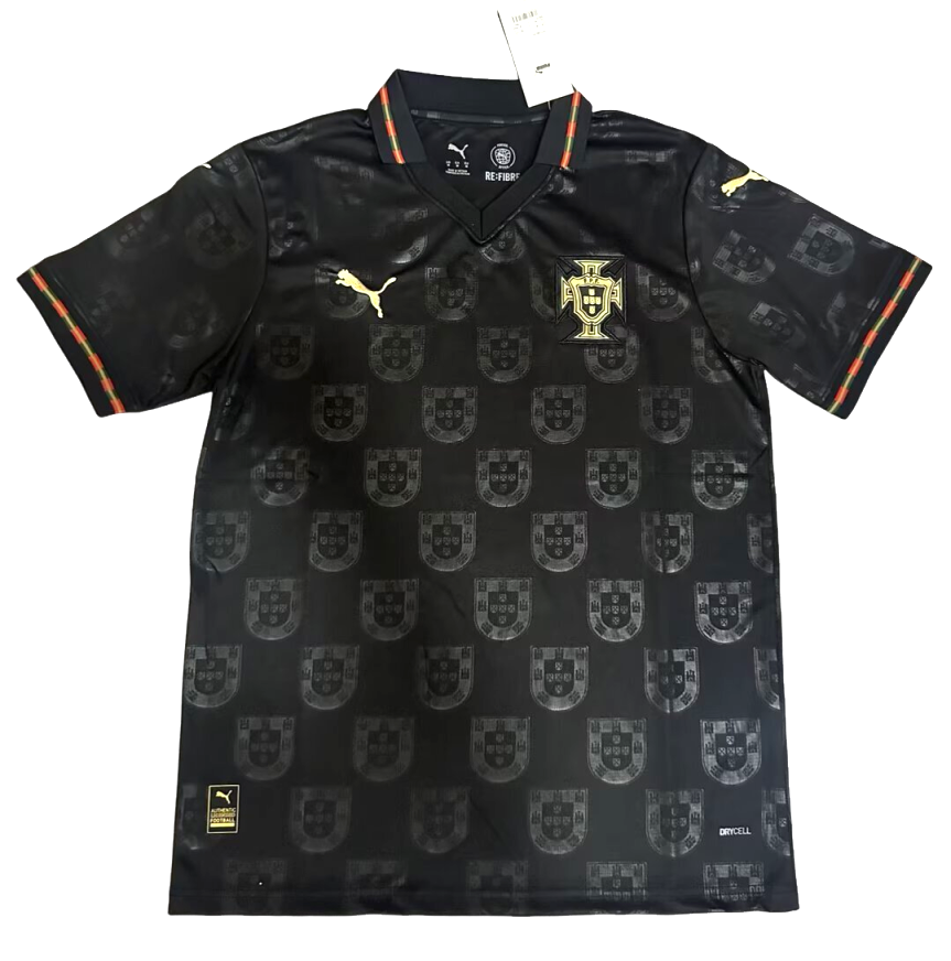 Men’s Portugal Fan Edition Soccer Jersey Black
