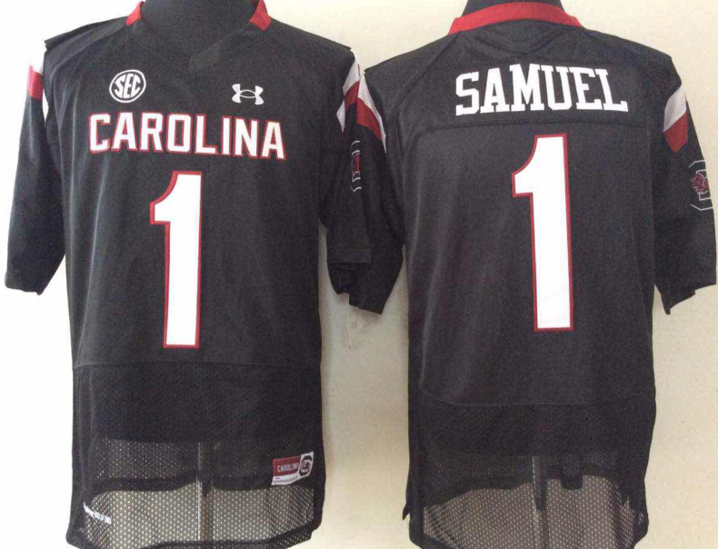 South Carolina Gamecock Black #1 SAMUEL Stitched Jersey