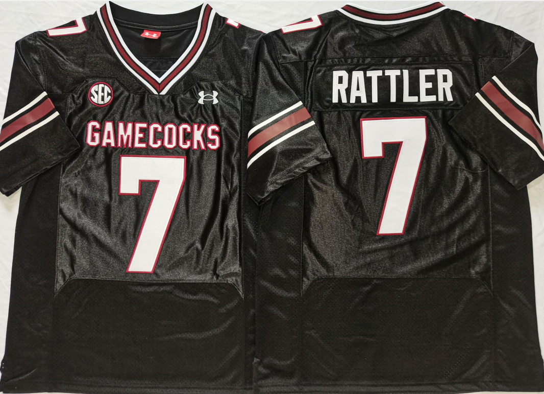 South Carolina Gamecock Black #7 RATTLER Stitched Jersey