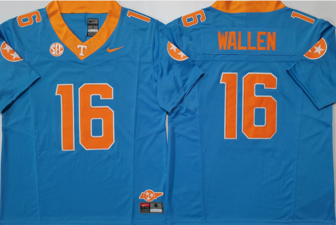 Tennessee Volunteers Blue #16 WALLEN Stitched Jersey