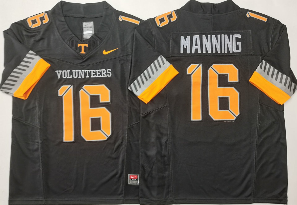 Tennessee Volunteers GRAY #16 MANNING Stitched Jersey