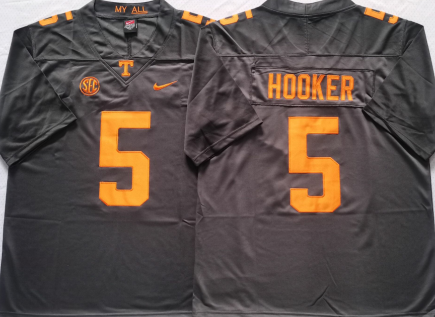 Tennessee Volunteers GRAY #5 HOOKER HOOKER Stitched Jersey