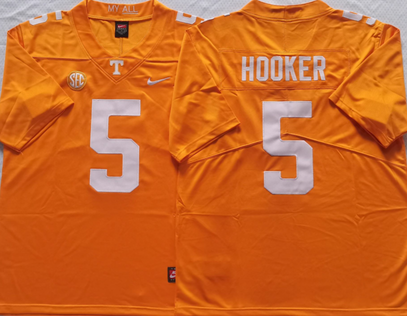 Tennessee Volunteers Orange #5 HOOKER Stitched Jersey