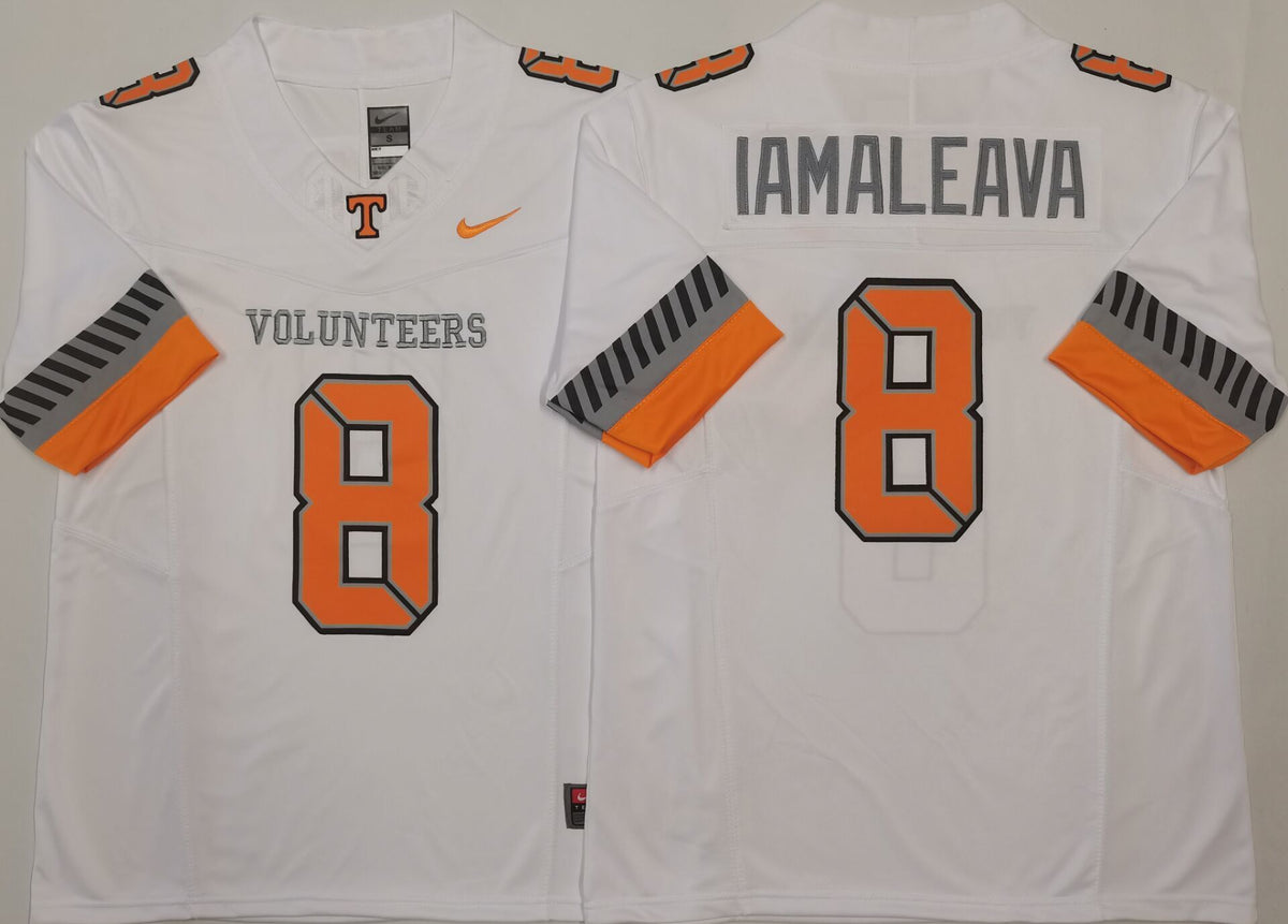 Tennessee Volunteers White #8 IAMALEAVA Stitched Jersey