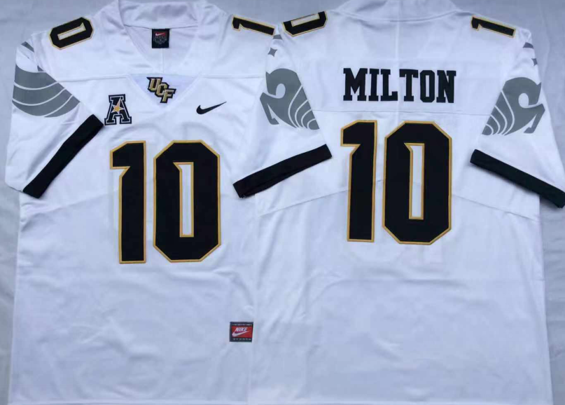 UCF KNIGHTS White #10 MILTON Stitched Jersey