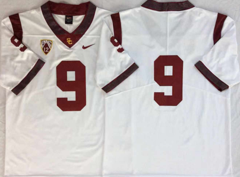 USC Trojans White #9 Stitched Jersey
