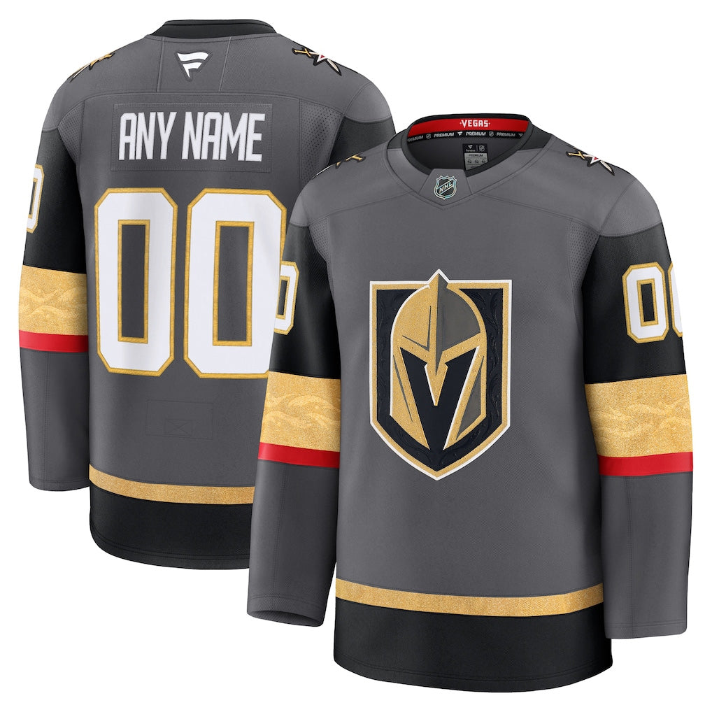 Vegas Golden Knights Fanatics Alternate Premium Custom Jersey – Gray