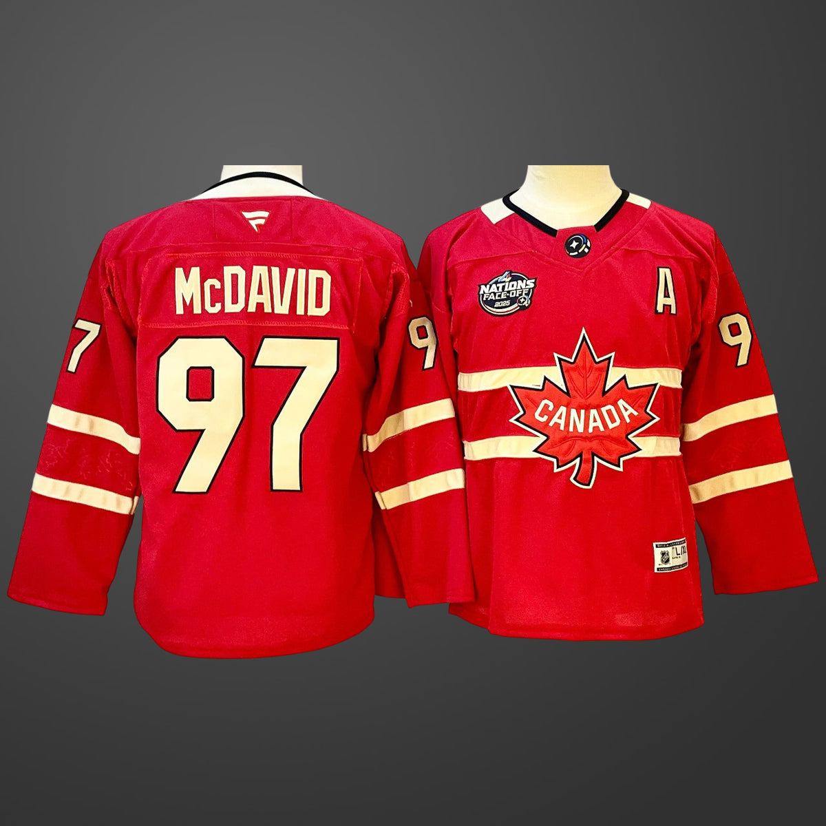 【Youth】 Nations NHL Hockey #97 Connor McDavid Jersey Red