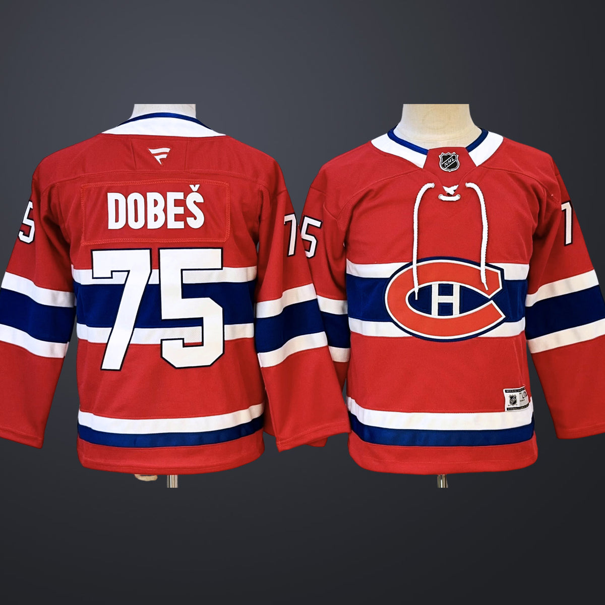 Youth Montreal Canadiens #75 Jakub Dobes Home Stitched Jersey