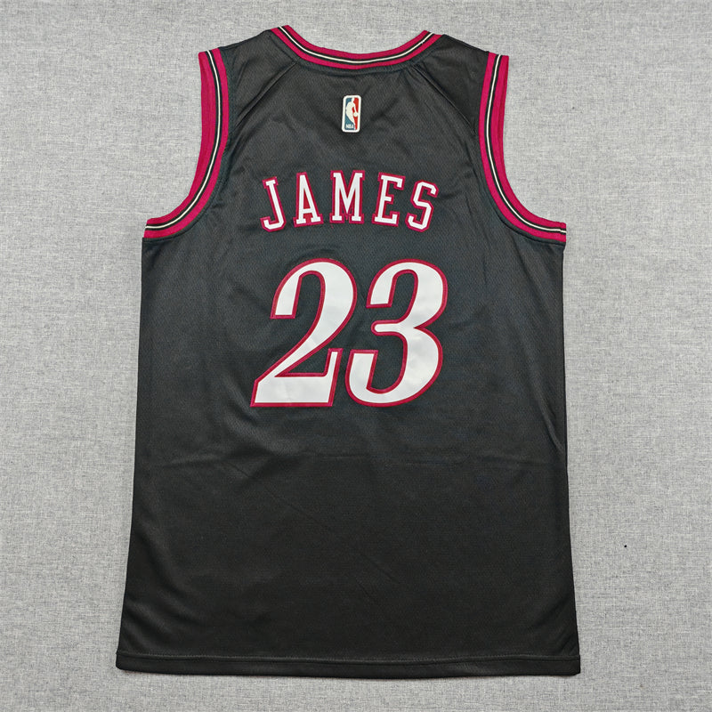 Mens 76ers #23 LeBron James Stitched Jersey Black