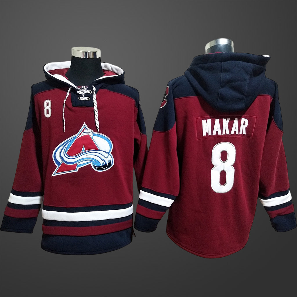 Men’s Colorado Avalanche #8 Makar All Stitched Hoodie