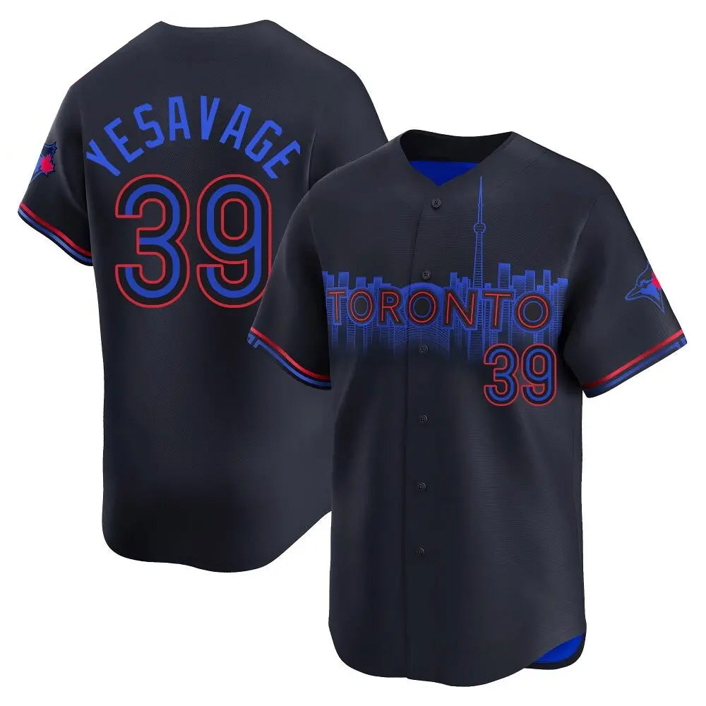 Men’s Toronto Blue Jays Trey Yesavage #39 Black 2024 City Connect Limited Jersey