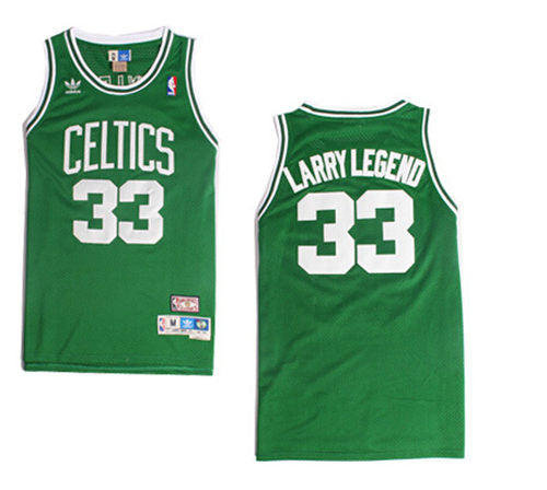 Boston Celtics #33 Larry Bird “Larry Legend” Green Jersey