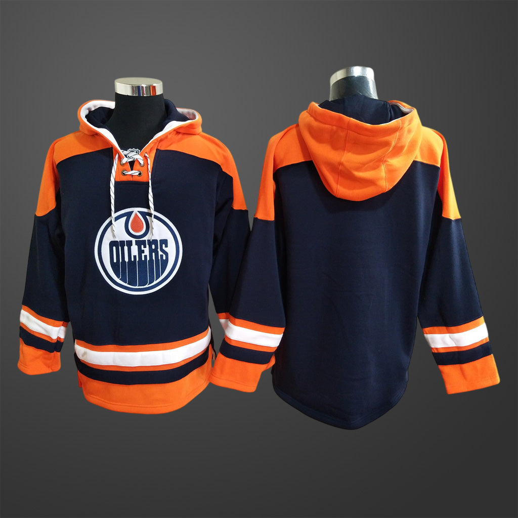 Men’s Edmonton Oilers Team Blank All Stitched Hoodie