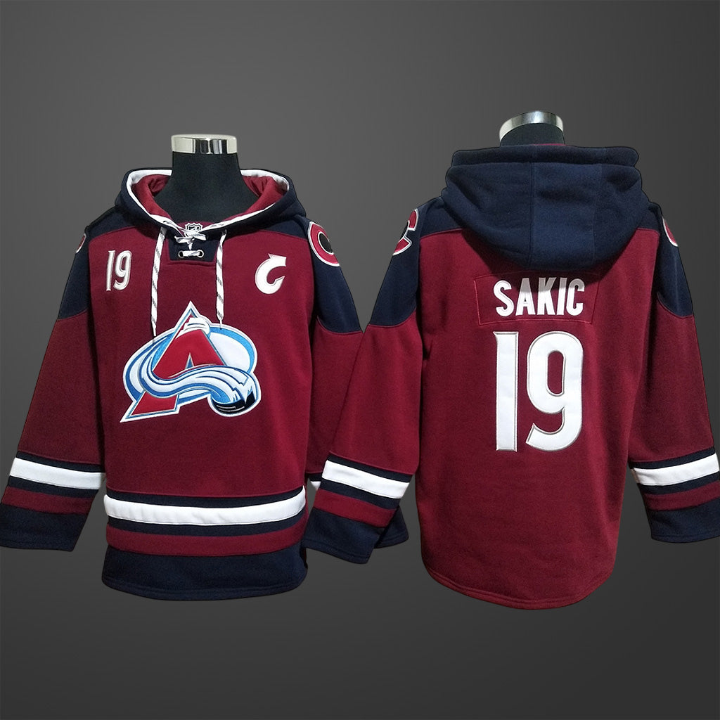 Men’s Colorado Avalanche #19 SAKIC All Stitched Hoodie