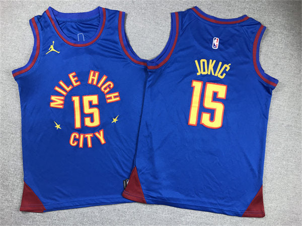 Denver Nuggets #15 Nikola Jokic Blue 2022-23 Statement Edition Jersey