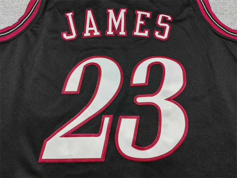 Mens 76ers #23 LeBron James Stitched Jersey Black