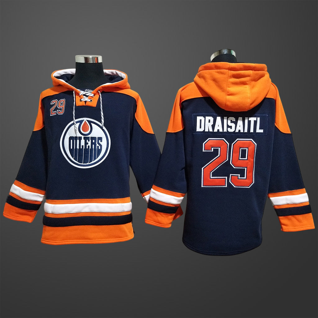 Men’s Edmonton Oilers #29 DRAISAITL All Stitched Hoodie