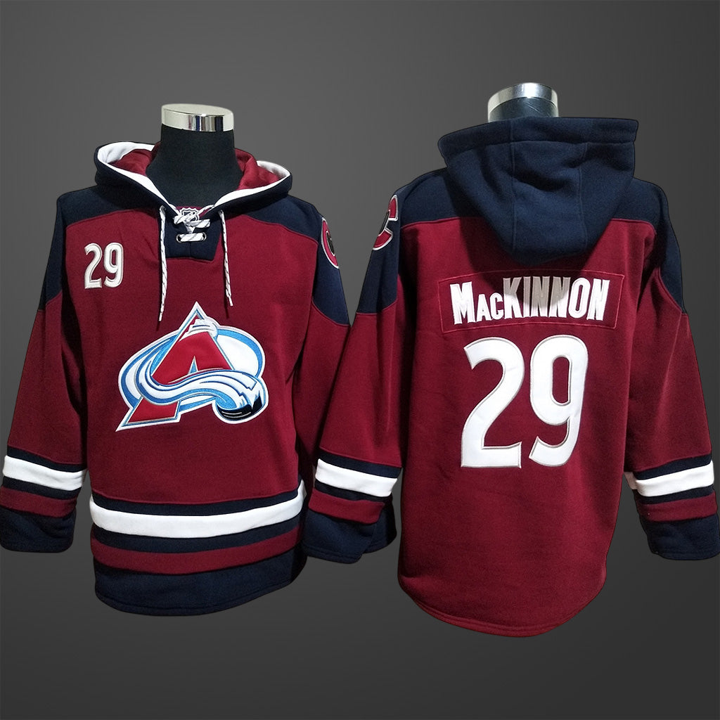 Men’s Colorado Avalanche #29 MacKINNON All Stitched Hoodie