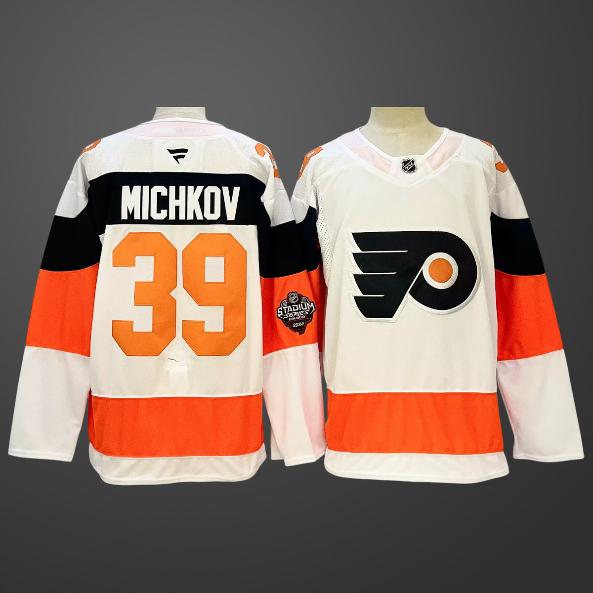 Men’s Philadelphia Flyers #39 Matvei Michkov White Stitched Jersey