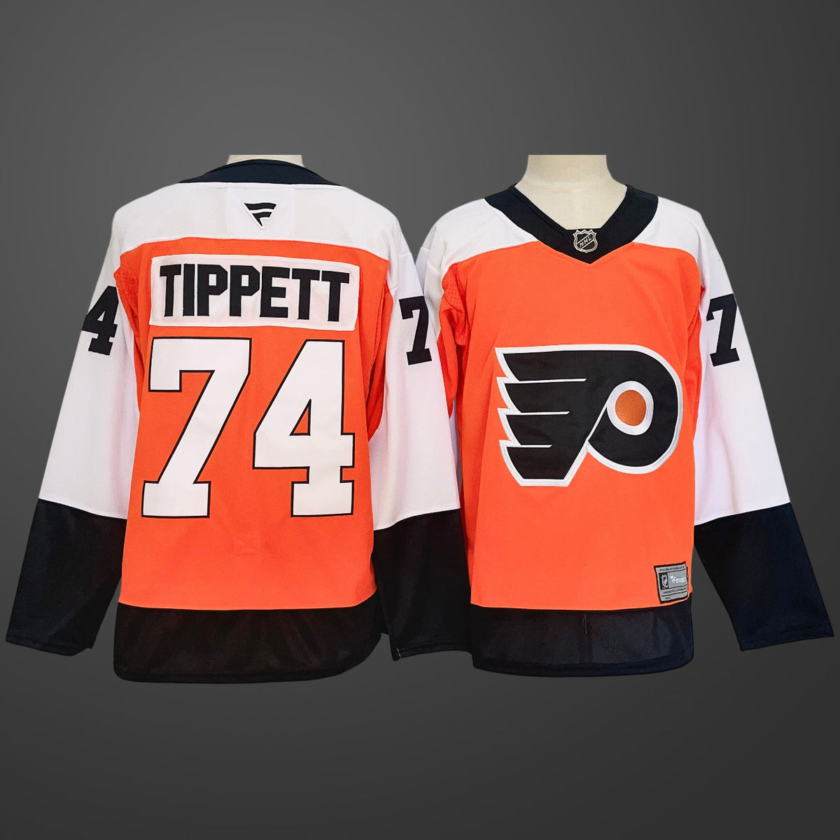 Men’s Philadelphia Flyers #74 Owen Tippett Orange Stitched Jersey