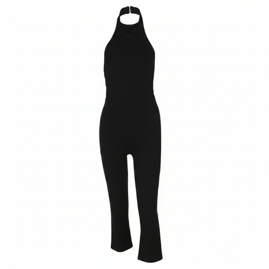 Black jumpsuit on a white background