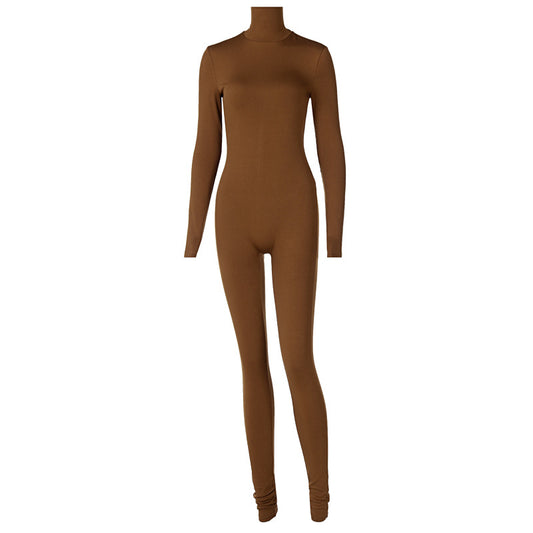 Brown bodysuit on a white background