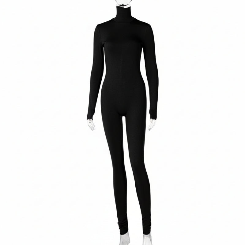 Black bodysuit on a white background