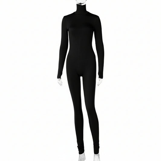 Black bodysuit on a white background