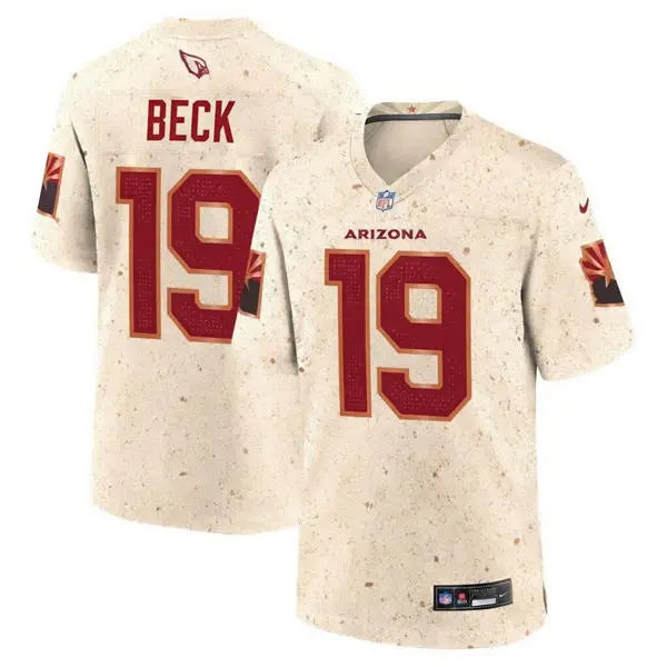 Mens Arizona Cardinals #19 Carson Beck Natural 2025 Rivalries Collection Vapor F.U.S.E. Limited Jersey