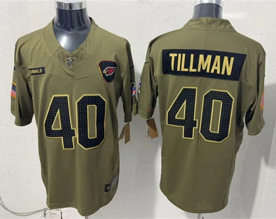 Mens Arizona Cardinals #40 Pat Tillman Nike 2025 Salute to Service Retired Limited Jersey – Olive