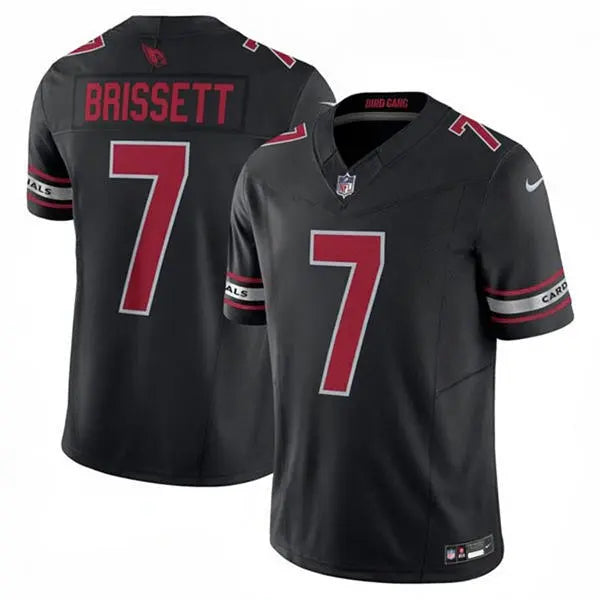 Mens Arizona Cardinals #7 Jacoby Brissett Nike Alternate Black Vapor F.U.S.E. Limited Jersey(2)