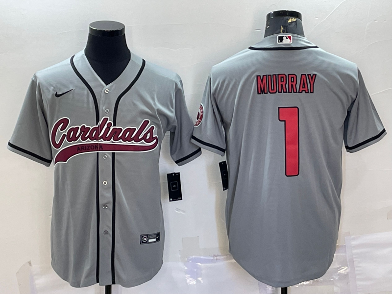 Men’s Arizona Cardinals Kyler Murray #1 Gray Jersey Joint Edition