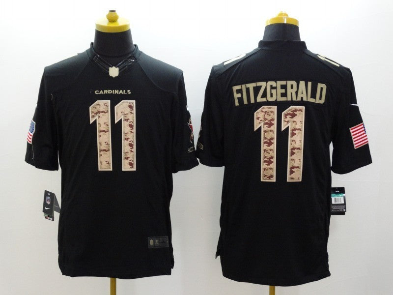 Men’s Arizona Cardinals Larry Fitzgerald #11 Black Team Jersey