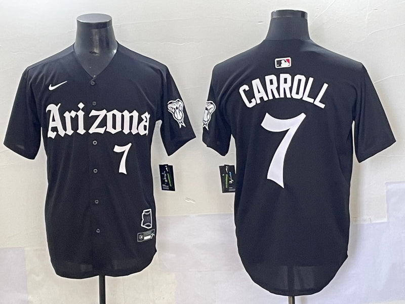 Men’s Arizona Diamondbacks Corbin Carroll #7 Black Alternate Limited Jersey