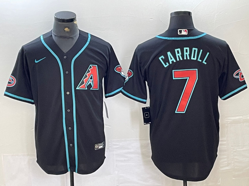 Men’s Arizona Diamondbacks Corbin Carroll #7 Black Jersey